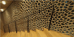 Schalltransparente Wandstruktur vor Orgel / sound transparent wall structure in front of organ