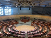 Plenarsaal, von der Tribüne aus / main assembly hall, view from the visitor's gallery