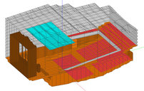 Computermodell mit abgesenktem Plafond / computer model with lowered panel