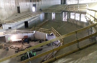 Saal in der Bauphase / Hall in the construction phase