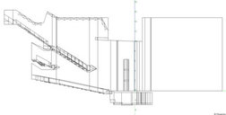 EASE-Modell, Drahtgitter-Ansicht Längsschnitt / EASE-Model, wire frame longitudinal section view