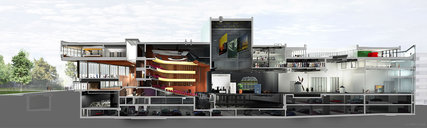 Schnitt Neues Musiktheater Lnz / Musical Theatre Linz Section view