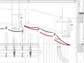 Skizze zur Optimierung der Proszeniumsplafonds / Sketch with optimized fore stage ceiling plafonds