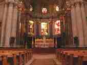 Predigtkirche, Blick aus dem Mittelgang nach vorn / Main room, view in the center aisle to the front