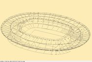 Drahtgittermodell Belo Horizonte Mineirao / Belo Horizonte Mineirao wireframe model