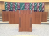 Präsidium und Redepult / lectern and presidium