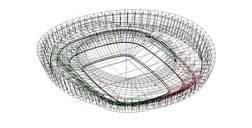 Kapstadt Simulationsmodell Drahtgitter / Cape Town wireframe simulation model