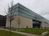 Neubau der HFF, Außenansicht / New building of HFF, exterior view