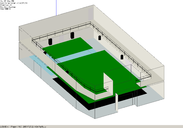 EASE Rendermodell des Saals im Neubau / EASE Rendered Model of the hall in the new building