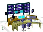 3D Entwurf der Bild- und Tonregie für Videostudio / 3D Design for the Image and sound control room